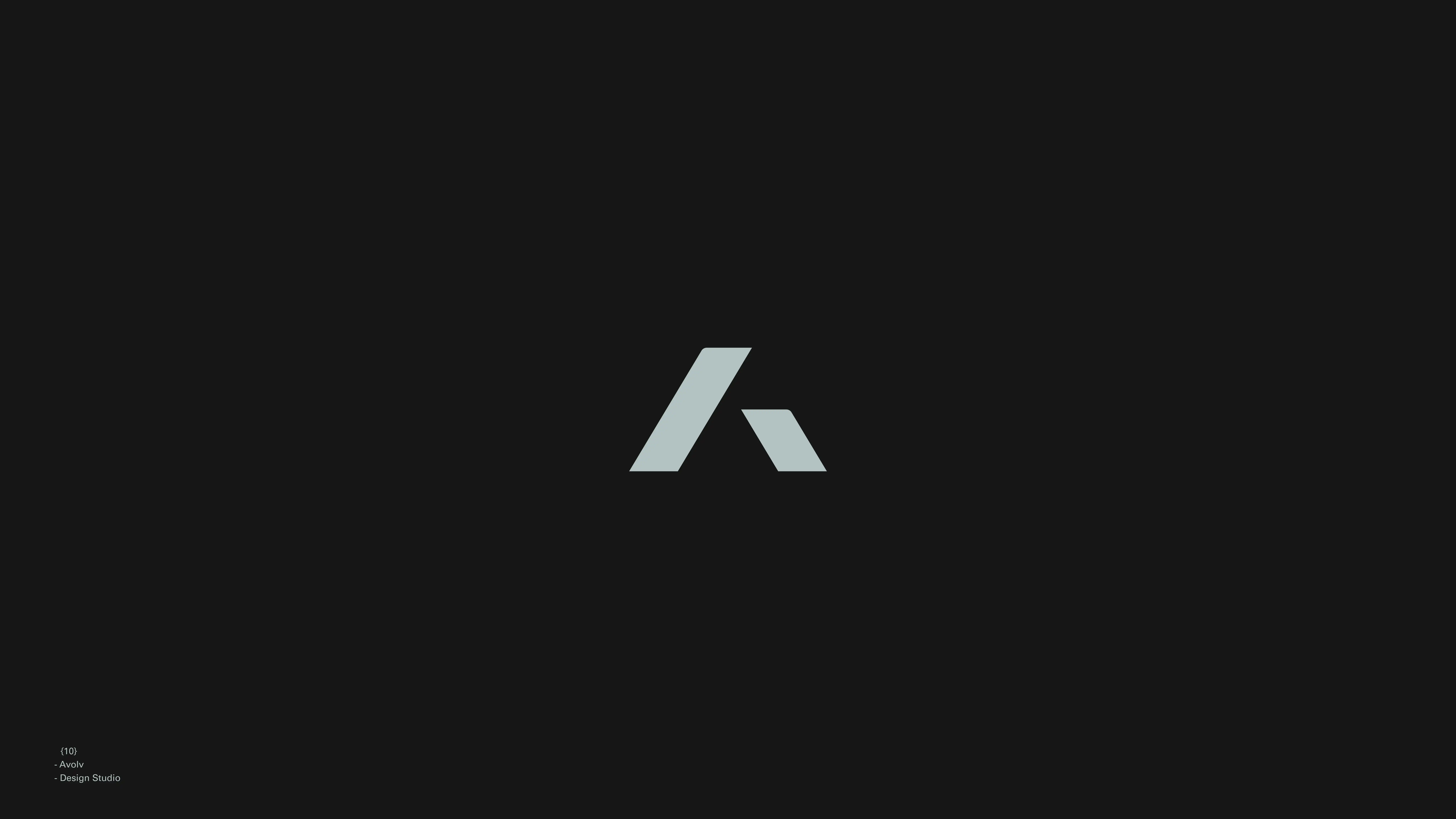 Angular Avolv design studio symbol on a dark field.